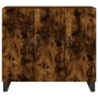Smoked oak engineered wood sideboard 90x34x80 cm by vidaXL, Sideboards - Ref: Foro24-828137, Price: 84,71 €, Discount: %