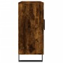 Smoked oak engineered wood sideboard 90x34x80 cm by vidaXL, Sideboards - Ref: Foro24-828137, Price: 84,71 €, Discount: %