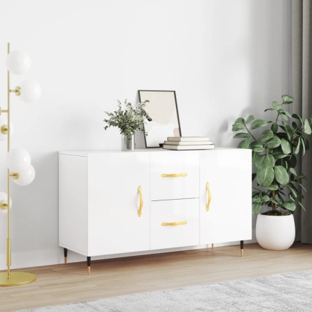 Hochglanzweißes Sideboard aus Holzwerkstoff, 100 x 36 x 60 cm von vidaXL, Sideboards - Ref: Foro24-828150, Preis: 115,66 €, R...
