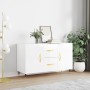 Hochglanzweißes Sideboard aus Holzwerkstoff, 100 x 36 x 60 cm von vidaXL, Sideboards - Ref: Foro24-828150, Preis: 115,66 €, R...