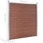Brown WPC garden fence 1218x186 cm by vidaXL, fence panels - Ref: Foro24-3053212, Price: 2,00 €, Discount: %