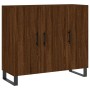 Aparador de madera de ingeniería marrón roble 90x34x80 cm de vidaXL, Aparadores - Ref: Foro24-828139, Precio: 85,61 €, Descue...