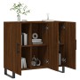 Aparador de madera de ingeniería marrón roble 90x34x80 cm de vidaXL, Aparadores - Ref: Foro24-828139, Precio: 85,61 €, Descue...