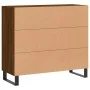 Sideboard aus eichenbraunem Holzwerkstoff, 90 x 34 x 80 cm von vidaXL, Sideboards - Ref: Foro24-828139, Preis: 82,33 €, Rabat...