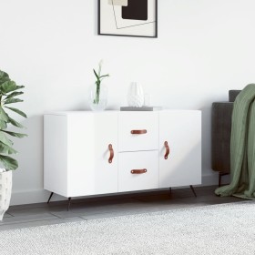 Glossy white engineered wood sideboard 100x36x60 cm by vidaXL, Sideboards - Ref: Foro24-828142, Price: 88,77 €, Discount: %