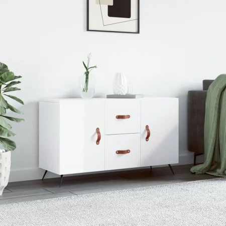 Hochglanzweißes Sideboard aus Holzwerkstoff, 100 x 36 x 60 cm von vidaXL, Sideboards - Ref: Foro24-828142, Preis: 87,71 €, Ra...