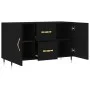 Aparador de madera de ingeniería negro 100x36x60 cm de vidaXL, Aparadores - Ref: Foro24-828149, Precio: 83,71 €, Descuento: %