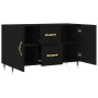 Black engineered wood sideboard 100x36x60 cm by vidaXL, Sideboards - Ref: Foro24-828149, Price: 84,87 €, Discount: %