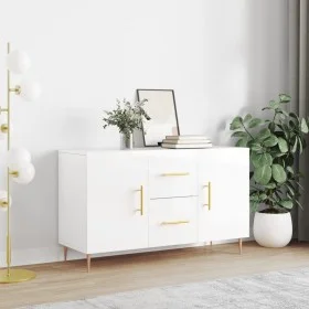 Glossy white engineered wood sideboard 100x36x60 cm by vidaXL, Sideboards - Ref: Foro24-828158, Price: 111,48 €, Discount: %