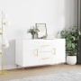 Glossy white engineered wood sideboard 100x36x60 cm by vidaXL, Sideboards - Ref: Foro24-828158, Price: 113,18 €, Discount: %