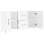 Glossy white engineered wood sideboard 100x36x60 cm by vidaXL, Sideboards - Ref: Foro24-828158, Price: 113,18 €, Discount: %