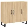Sonoma Oak Engineered Wood Sideboard 90x34x80 cm by vidaXL, Sideboards - Ref: Foro24-828135, Price: 89,39 €, Discount: %