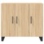 Sonoma Oak Engineered Wood Sideboard 90x34x80 cm by vidaXL, Sideboards - Ref: Foro24-828135, Price: 90,37 €, Discount: %