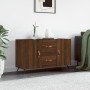 Aparador de madera de ingeniería roble marrón 100x36x60 cm de vidaXL, Aparadores - Ref: Foro24-828147, Precio: 105,79 €, Desc...