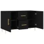 Aparador de madera de ingeniería negro 100x36x60 cm de vidaXL, Aparadores - Ref: Foro24-828157, Precio: 86,59 €, Descuento: %