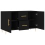 Sideboard aus schwarzem Holzwerkstoff 100x36x60 cm von vidaXL, Sideboards - Ref: Foro24-828157, Preis: 87,71 €, Rabatt: %