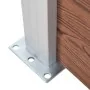 Brown WPC garden fence 1737x186 cm by vidaXL, fence panels - Ref: Foro24-3053215, Price: 3,00 €, Discount: %
