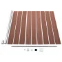 Fence set 2 square + 1 oblique WPC brown 446x186 cm by vidaXL, fence panels - Ref: Foro24-3053216, Price: 722,68 €, Discount: %