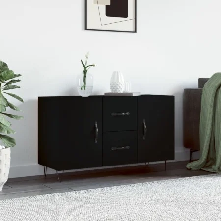 Black engineered wood sideboard 100x36x60 cm by vidaXL, Sideboards - Ref: Foro24-828165, Price: 99,47 €, Discount: %