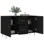 Black engineered wood sideboard 100x36x60 cm by vidaXL, Sideboards - Ref: Foro24-828165, Price: 99,47 €, Discount: %