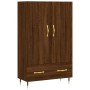 Aparador alto madera de ingeniería roble marrón 69,5x31x115 cm de vidaXL, Aparadores - Ref: Foro24-828219, Precio: 89,94 €, D...