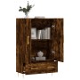 Hohes Sideboard aus Holzwerkstoff, geräucherte Eiche, 69,5 x 31 x 115 cm von vidaXL, Sideboards - Ref: Foro24-828225, Preis: ...