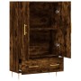 Hohes Sideboard aus Holzwerkstoff, geräucherte Eiche, 69,5 x 31 x 115 cm von vidaXL, Sideboards - Ref: Foro24-828225, Preis: ...