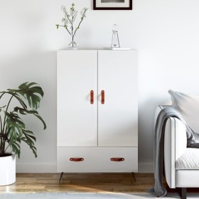 Aparador alto madera de ingeniería blanco brillo 69,5x31x115 cm de vidaXL, Aparadores - Ref: Foro24-828206, Precio: 91,71 €, ...