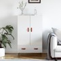 Hochglänzendes Sideboard aus weißem Holzwerkstoff, 69,5 x 31 x 115 cm von vidaXL, Sideboards - Ref: Foro24-828206, Preis: 91,...