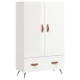 Hochglänzendes Sideboard aus weißem Holzwerkstoff, 69,5 x 31 x 115 cm von vidaXL, Sideboards - Ref: Foro24-828206, Preis: 91,...