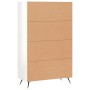 Hochglänzendes Sideboard aus weißem Holzwerkstoff, 69,5 x 31 x 115 cm von vidaXL, Sideboards - Ref: Foro24-828206, Preis: 91,...
