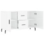 Hochglanzweißes Sideboard aus Holzwerkstoff, 100 x 36 x 60 cm von vidaXL, Sideboards - Ref: Foro24-828190, Preis: 120,77 €, R...