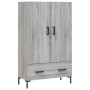 Tall Sonoma gray engineered wood sideboard 69.5x31x115 cm by vidaXL, Sideboards - Ref: Foro24-828242, Price: 94,09 €, Discoun...