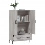 Tall Sonoma gray engineered wood sideboard 69.5x31x115 cm by vidaXL, Sideboards - Ref: Foro24-828242, Price: 94,09 €, Discoun...