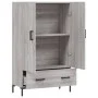 Aparador alto madera de ingeniería gris Sonoma 69,5x31x115 cm de vidaXL, Aparadores - Ref: Foro24-828242, Precio: 93,04 €, De...