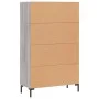 Aparador alto madera de ingeniería gris Sonoma 69,5x31x115 cm de vidaXL, Aparadores - Ref: Foro24-828242, Precio: 93,04 €, De...