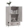 Hohes Sonoma-Sideboard aus grauem Holzwerkstoff, 69,5 x 31 x 115 cm von vidaXL, Sideboards - Ref: Foro24-828210, Preis: 89,04...
