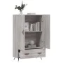 Hohes Sonoma-Sideboard aus grauem Holzwerkstoff, 69,5 x 31 x 115 cm von vidaXL, Sideboards - Ref: Foro24-828210, Preis: 87,97...