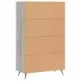 Hohes Sonoma-Sideboard aus grauem Holzwerkstoff, 69,5 x 31 x 115 cm von vidaXL, Sideboards - Ref: Foro24-828210, Preis: 87,97...