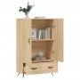 Tall engineered wood sideboard in Sonoma oak, 69.5x31x115 cm by vidaXL, Sideboards - Ref: Foro24-828207, Price: 85,22 €, Disc...