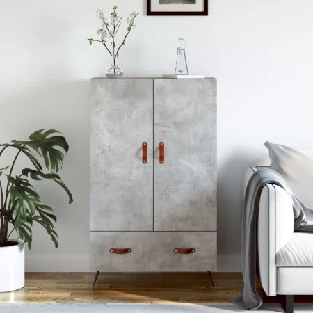 Concrete gray engineered wood tall sideboard 69.5x31x115 cm by vidaXL, Sideboards - Ref: Foro24-828208, Price: 84,81 €, Disco...
