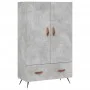 Aparador alto madera de ingeniería gris hormigón 69,5x31x115 cm de vidaXL, Aparadores - Ref: Foro24-828208, Precio: 84,80 €, ...