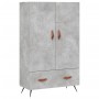 Hohes Sideboard aus betongrauem Holzwerkstoff, 69,5 x 31 x 115 cm von vidaXL, Sideboards - Ref: Foro24-828208, Preis: 85,81 €...