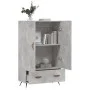 Concrete gray engineered wood tall sideboard 69.5x31x115 cm by vidaXL, Sideboards - Ref: Foro24-828208, Price: 84,81 €, Disco...