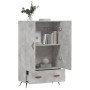 Hohes Sideboard aus betongrauem Holzwerkstoff, 69,5 x 31 x 115 cm von vidaXL, Sideboards - Ref: Foro24-828208, Preis: 85,81 €...
