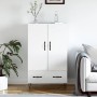 Aparador alto madera de ingeniería blanco brillo 69,5x31x115 cm de vidaXL, Aparadores - Ref: Foro24-828230, Precio: 75,85 €