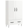 Aparador alto madera de ingeniería blanco brillo 69,5x31x115 cm de vidaXL, Aparadores - Ref: Foro24-828230, Precio: 75,85 €