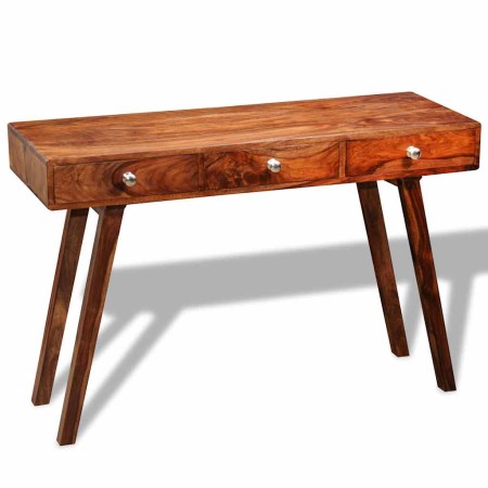 Mesa consola con 3 cajones madera maciza acacia 76 cm en Mesas auxiliares | Comprar online en Foro24