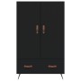 Tall black engineered wood sideboard 69.5x31x115 cm by vidaXL, Sideboards - Ref: Foro24-828205, Price: 96,96 €, Discount: %