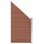 Set of 5 square + 1 diagonal brown WPC fence 965x186 cm by vidaXL, fence panels - Ref: Foro24-3053219, Price: 1,00 €, Discoun...